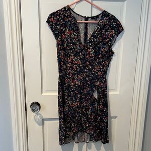 J. Crew Navy Floral Mini Dress